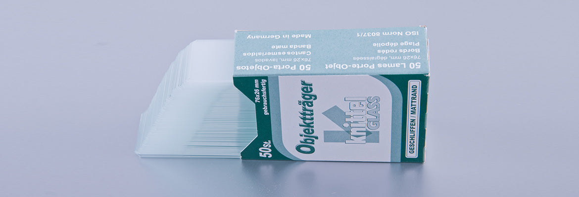 Objectglas, geslepen, matrand, Knittel, 26x76x1,0mm