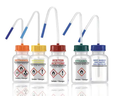 Spuitfles, LDPE, wijdmonds, serie 303, met opdruk, 500 mL