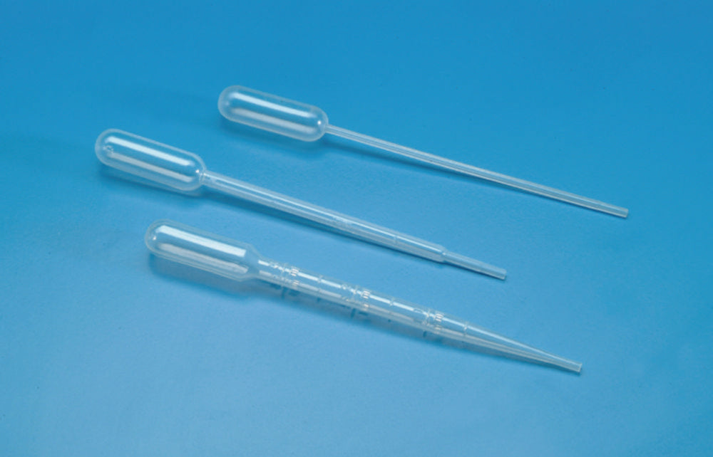 Pasteurpipetten 3 ml, PE 150 mm, niet-steriel, verpakking van 500 stuks