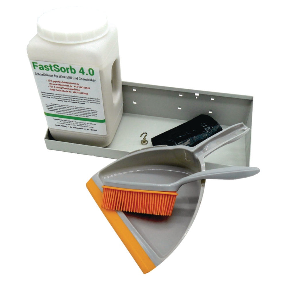 Wandhouder incl. Handborstel met rubberen haren, schep, plastic zak en montageset, zonder FastSorb 4.0
