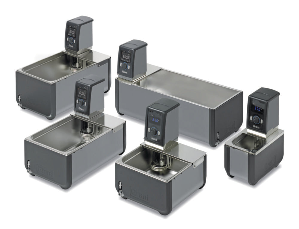 Thermostatisch bad, 18 liter, digitaal, roestvrijstalen tank, met pomp, brugplaat, Amb. +5...+120 °C