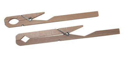 Reageerbuishouder, knijpervorm, hout