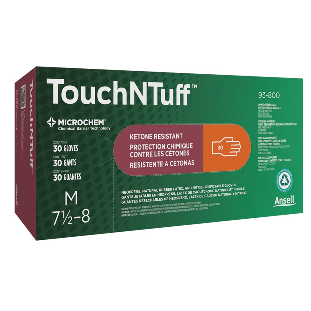 Wegwerphandschoenen TouchNTuff®, maat XL (9,5 - 10), verpakking van 30 stuks