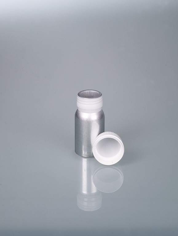 Aluminium fles, UN, AL 99.5, 60ml +dop