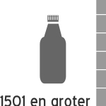 Fles: 1501 ml en groter