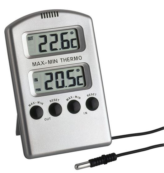 Min./Max.-Thermometer, met 3 mtr kabel