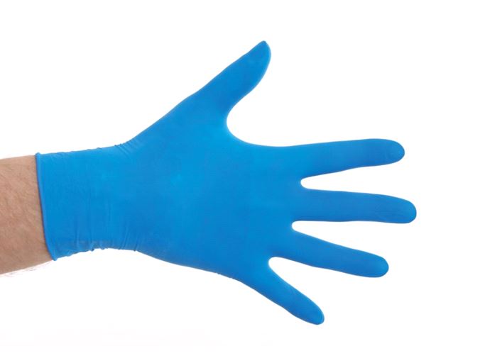 Latex-handschoenen blauw maat M