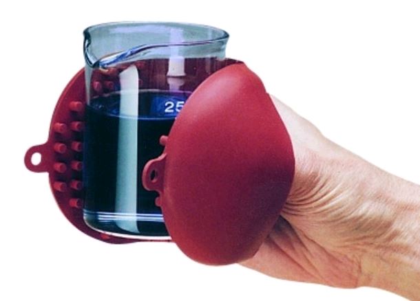 Handbeschermer, siliconen rubber, rood