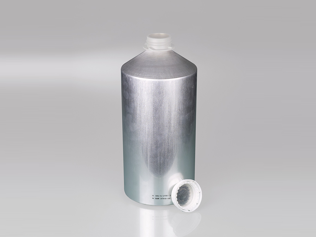 Aluminium fles, UN, AL 99.5, 5600ml +dop