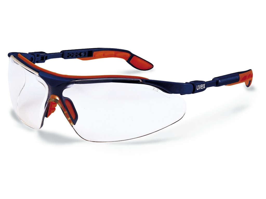 Veiligheidsbril Sport, blauw/oranje