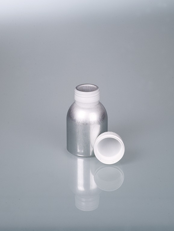 Aluminium fles, UN, AL 99.5, 120ml +dop