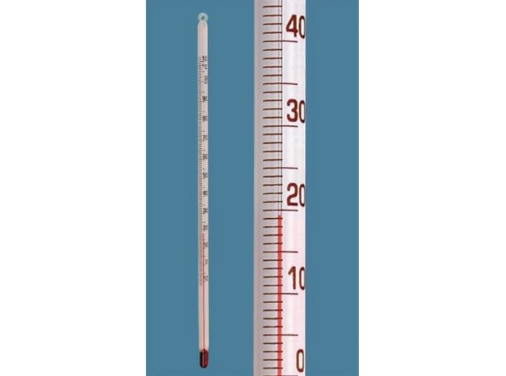 Thermometer glas, -10...110°C, rode vulling, 260 mm