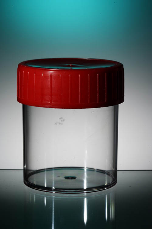 Container 140ml PS 70Ø55 dop rood