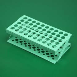Reageerbuisrek Z, groen, 50 gaten, 13 mm