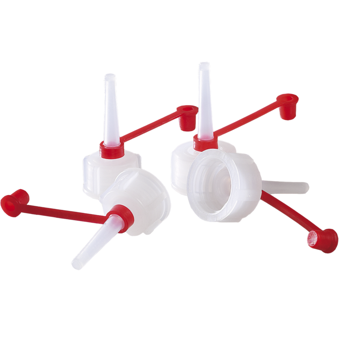 Druppelflesdopje, rood, DIN 18