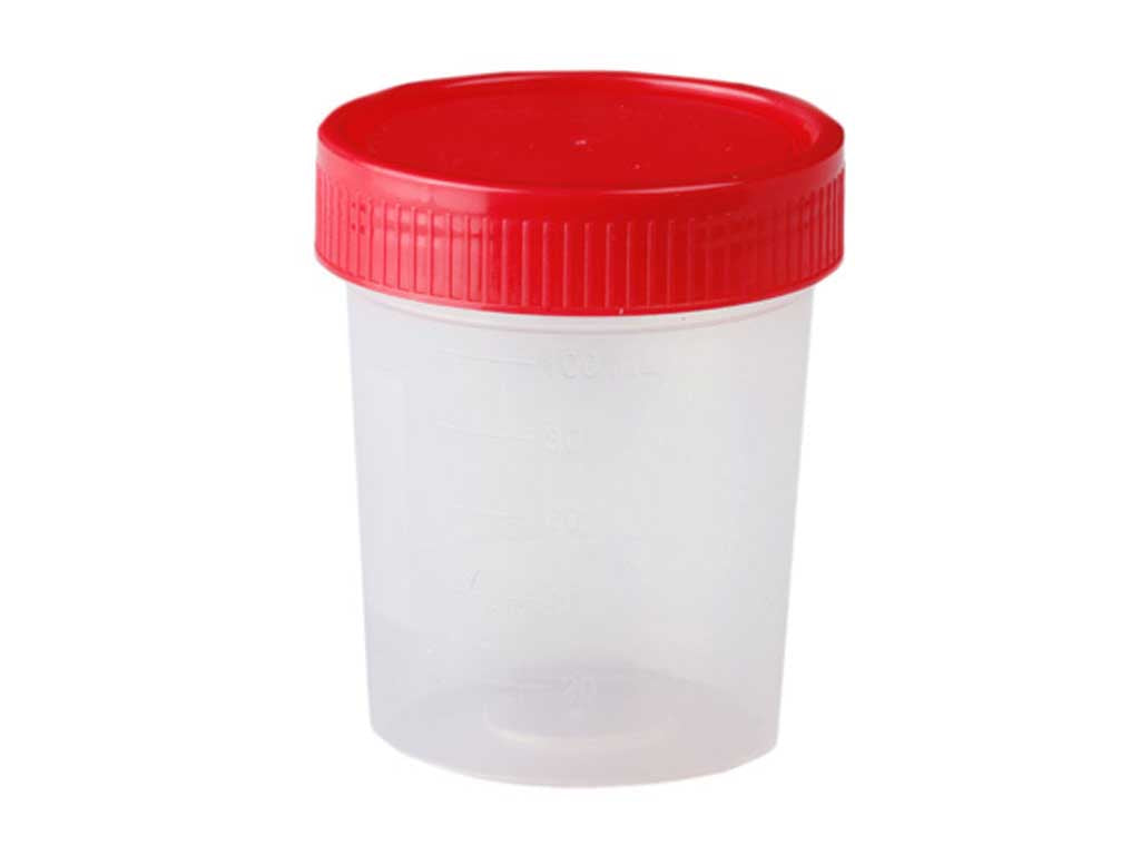 Container PP 125 ml, p/stuk steriel