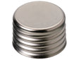 Schroefdoppen aluminium ND18, magnetisch, gesloten, met septum, butyl/PTFE, rood/grijs