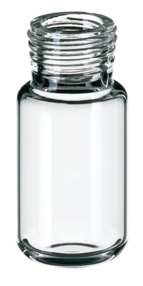 Vials, headspace, 10 ml, glas 46x22,5 mm, helder, schroefnek ND18, ronde bodem