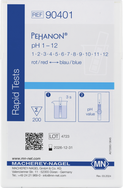 Indicatorpapier Pehanon pH 1 - 12 - Antonides -  pH-indicatoren