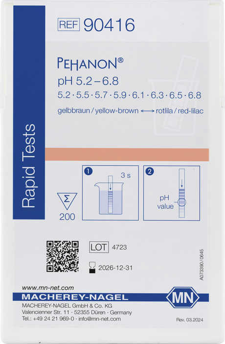 Pehanon Indicatorstrips pH 5.2-6.8 - Antonides -  pH-indicatoren