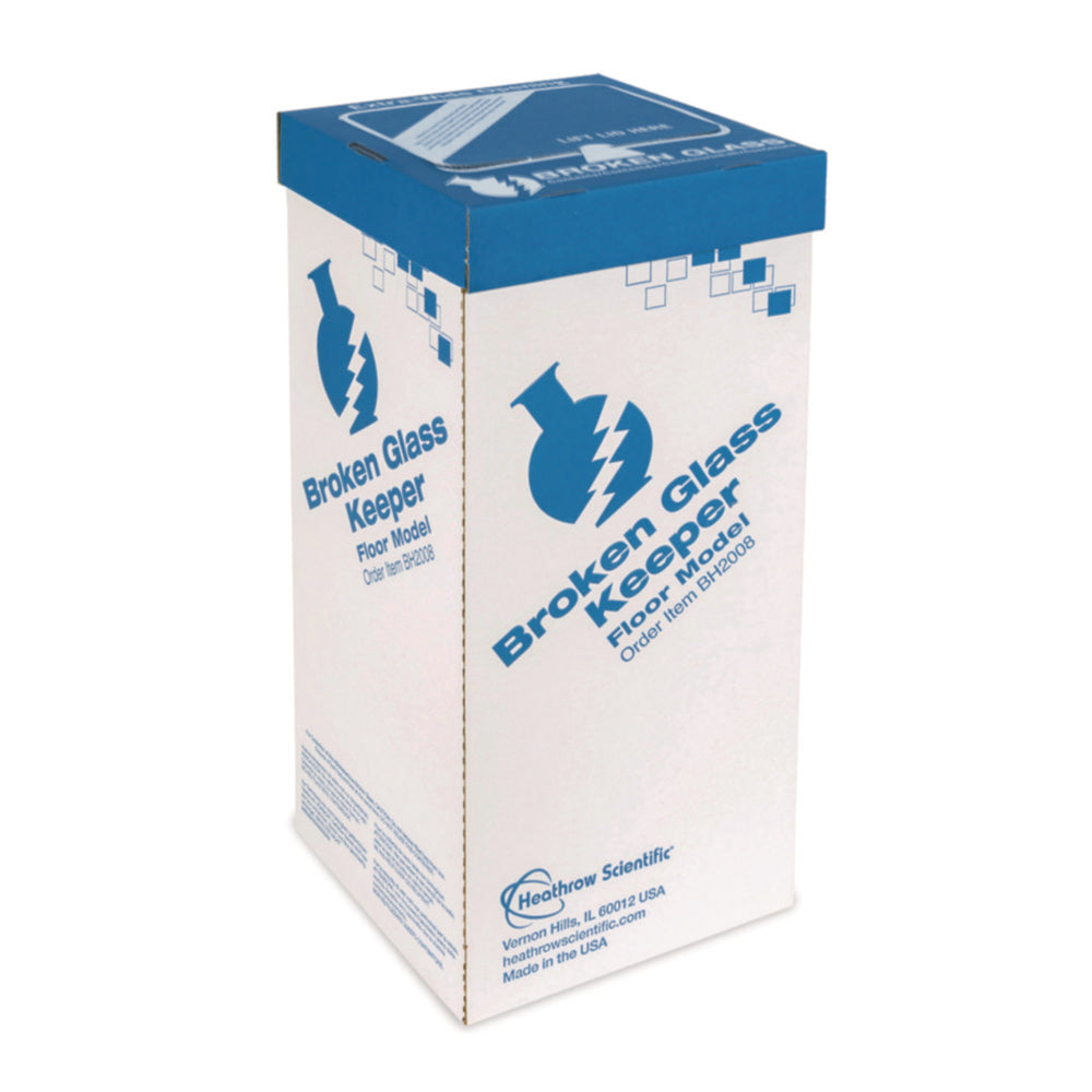 Broken Glass Keeper Vloermodel met deksels & plastic voeringen, 6 stuks