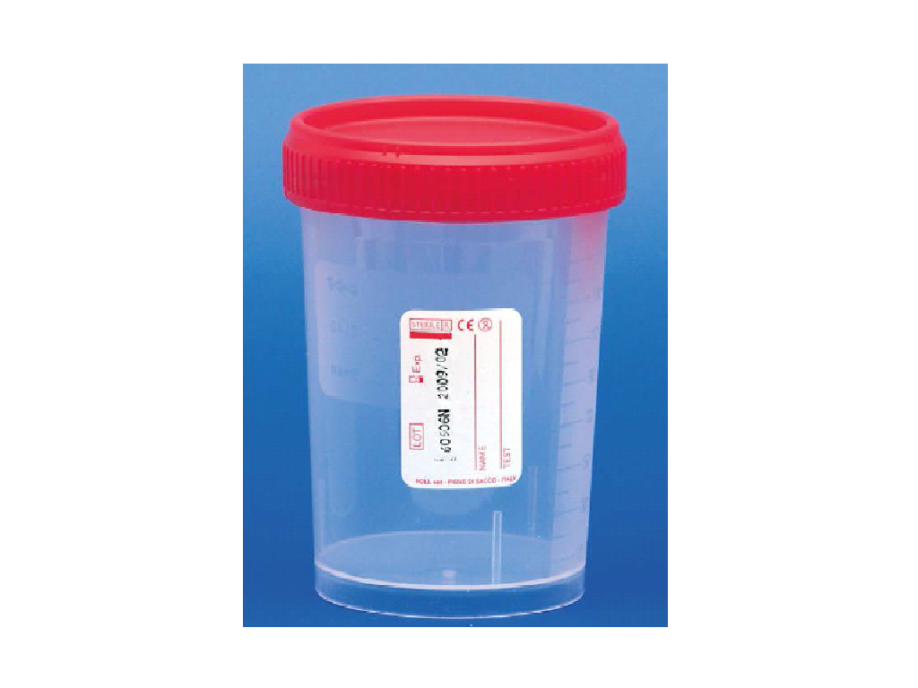 Container PP 120/150 ml, schr.dksl, ster