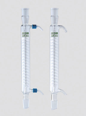 Spiraalkoeler 250 mm, NS 29/32, glazen olijven, boro 