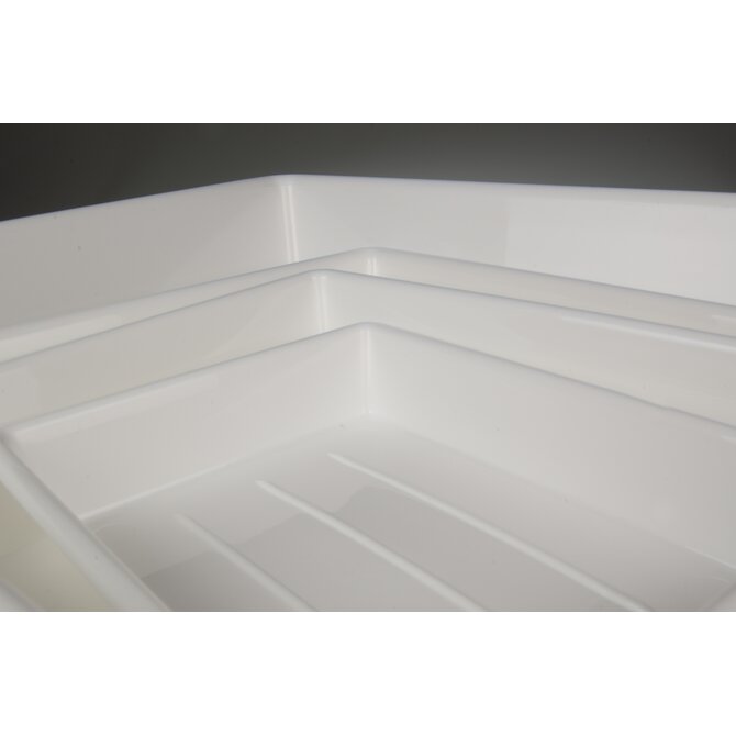 Labtray, PP wit, lengte x breedte 515x415mm, 15 liter