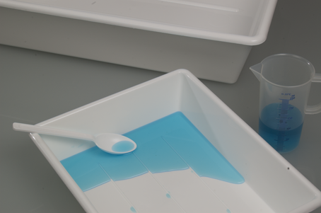 Labtray, PP wit, lengte x breedte 515x415mm, 15 liter