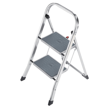 Productfoto van Trap, Hailo K70 Standardline, opvouwbaar, aluminium, 2 treden, 47cm, anti slip laag
