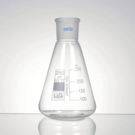 Erlenmeyerkolven, 100 ml, NS 14/23, boro. 3.3, witte maatverdeling