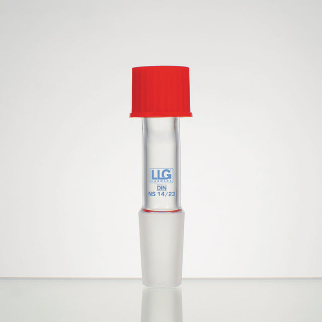 LLG adapter GL 14 voor thermometers 6-8 mm Ø, NS 14/23 Boro 3.3, rechte vorm