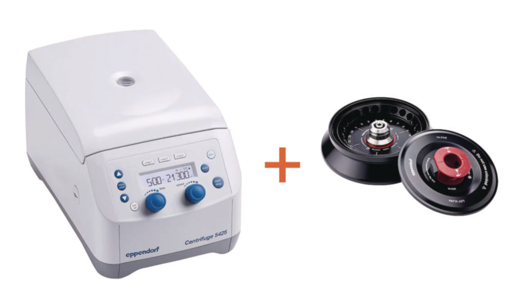 Centrifuge 5425 G, GLP-toepassingen, ongekoeld, draaiknoppen, incl rotor FA-24x2 QuickLock Pro