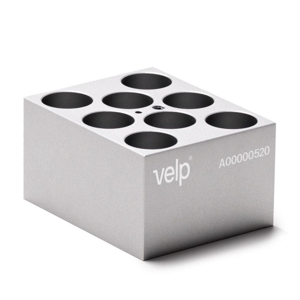 [EN]: Blocks for vials for dry block heater ECODRYBlock | Type: VLS-W08-D230-A