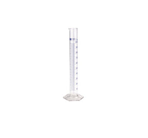 Maatcilinder 250ml, ronde voet, blauwe graduatie, voor stampvolumeter 