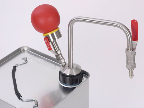 Handpomp, RVS, diepte 600mm, voor pull-out uitloop met Ø35mm, met PTFE dichting