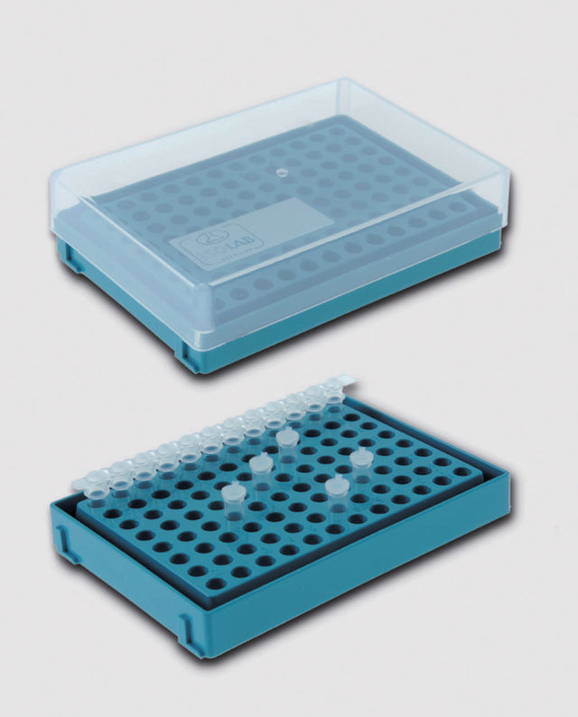 Productfoto van PCR-rek 96 x 0,2 ml, HDPP, 125 x 88 x 31 mm