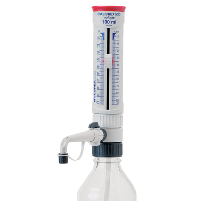 Flesdispenser, Calibrex™ solutae 530, 0,1-1 ml, PFA gecoate plunger, GL45 aansluiting