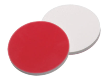 Schroefdoppen aluminium ND18,  magnetisch, gesloten, met septum, silicone/PTFE, wit/grijs