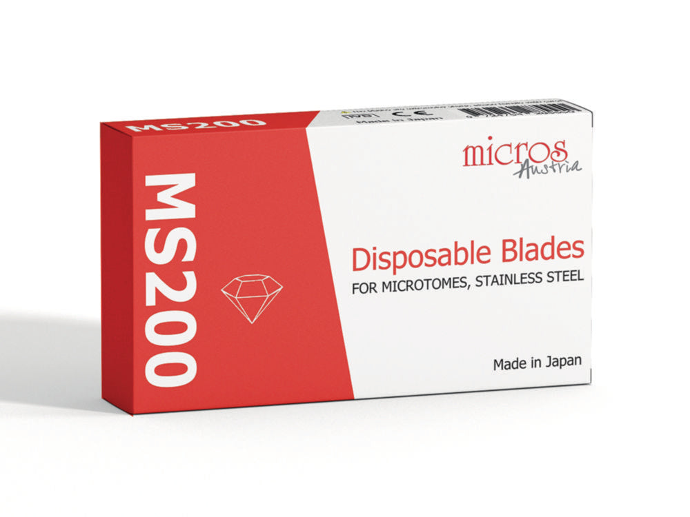 Universele microtoommesjes MS200 laag profiel, L 80 mm, B 8 mm, plasma gecoat, verpakking van 50