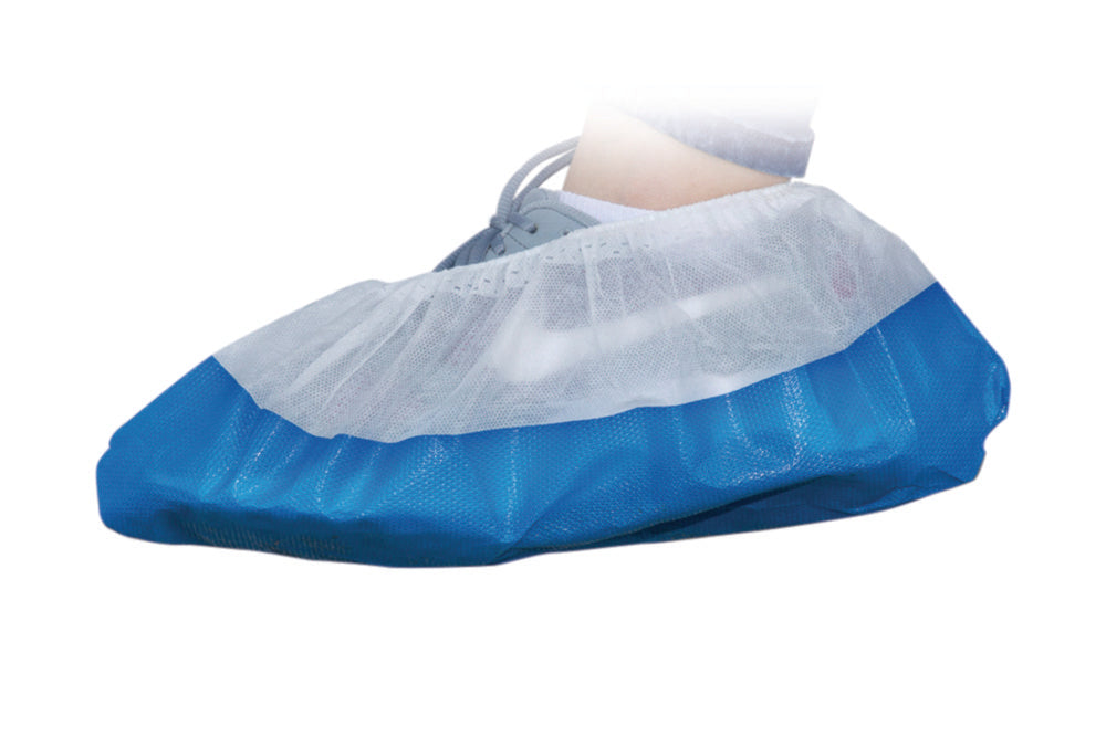 LLG-wegwerpschoenovertrekken PP, non-woven met CPE-zool, blauw, verpakking van 50 stuks