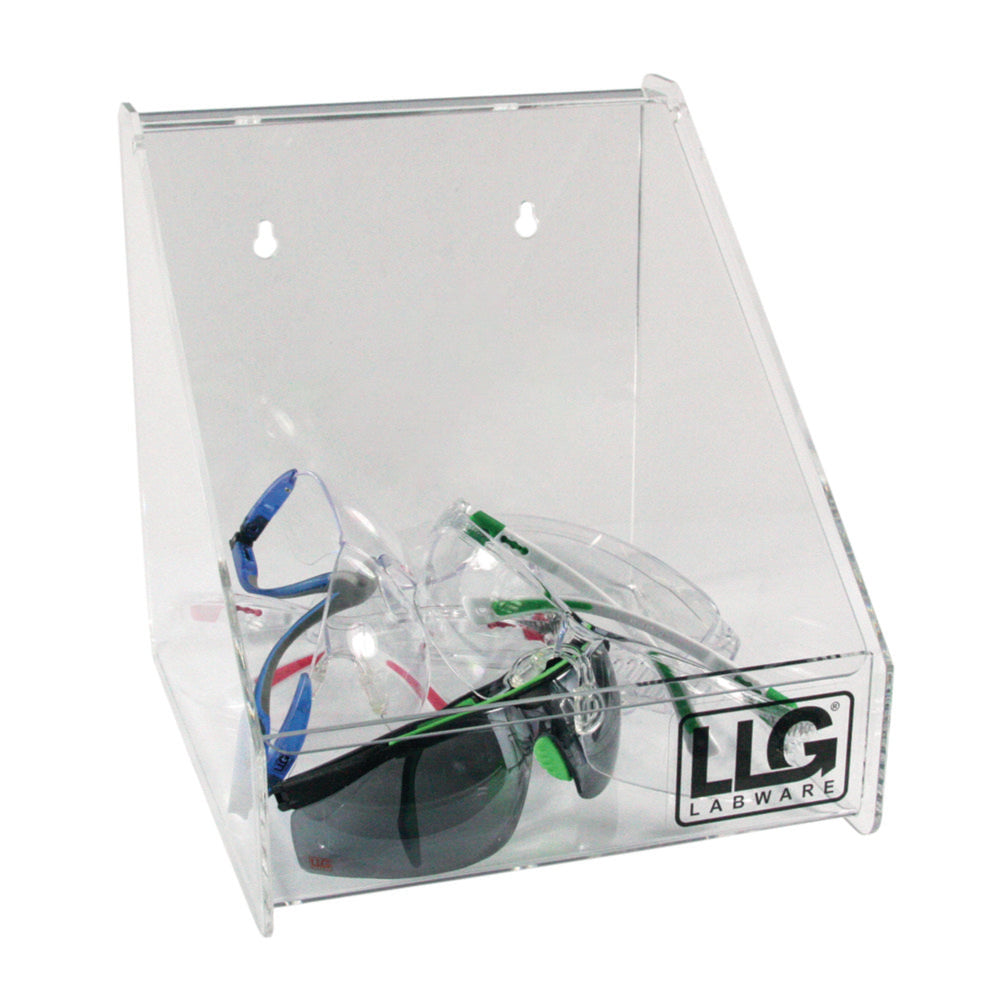 LLG-brildispenser 216x216x200 mm, met klepdeksel, acrylglas, incl. materiaal voor wandmontage
