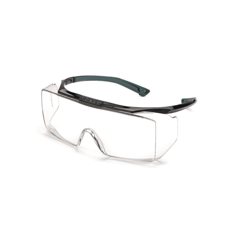Productfoto van Veiligheidsbril, 5X2 Advanced, zijramen,  zwart-groen montuur, heldere lens, vanguard coating