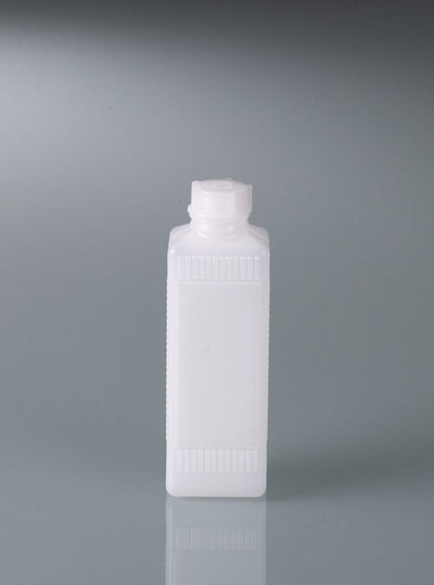 Vierkante flessen met schroefdop, HDPE, nauwe hals