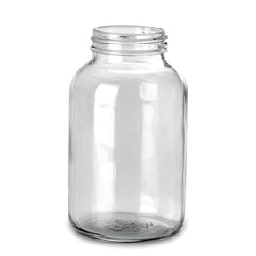 Fles 1000 ml, WM, DIN68  soda-lime, helder, zonder dop 