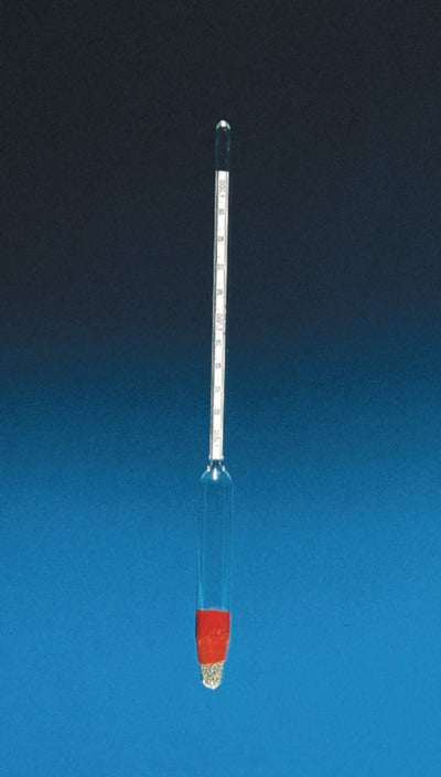 Areometer 1,200 - 1.400 g/cm³,  lengte 280 mm, zonder thermom. 