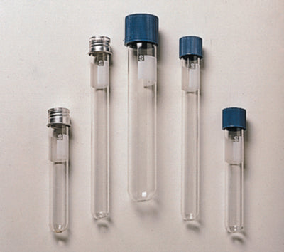 Reageerbuizen, boro. 3.3,  met alu-schroefdop, 20 ml, Ø 16 x 150 mm