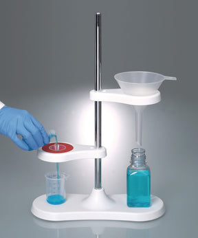 Productfoto van Filtreerstandaard PVC voor 2  trechters, 140 x 300 x 480 mm