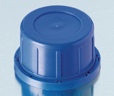 Schroefdop(org) PP, blauw, GL54K voor HDPE/glas vierkante flessen, WM