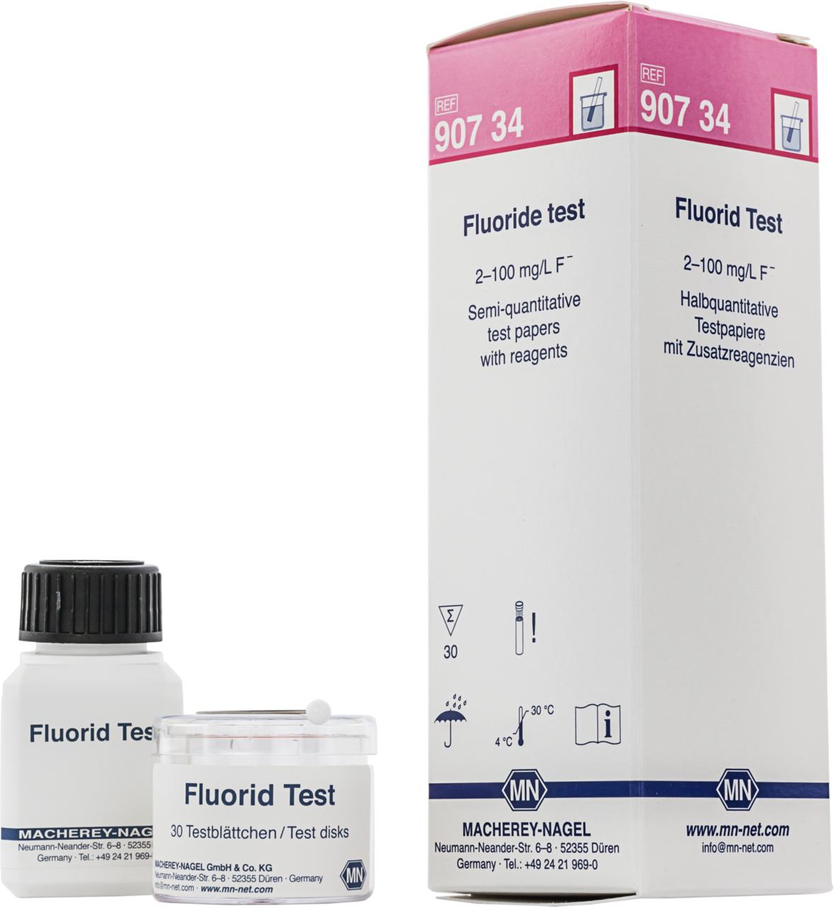 Teststrips voor Fluoride incl. reagens